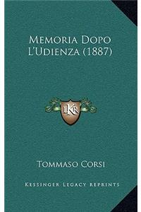 Memoria Dopo L'Udienza (1887)