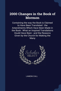2000 Changes in the Book of Mormon