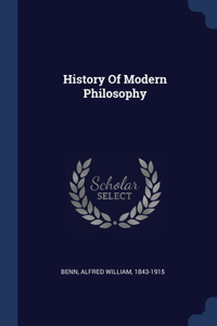HISTORY OF MODERN PHILOSOPHY