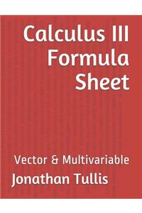 Calculus III Formula Sheet