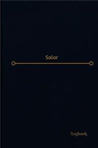 Solar Log (Logbook, Journal - 120 pages, 6 x 9 inches)