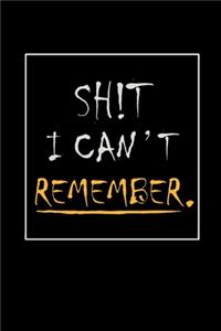 shit I can't remember notebook