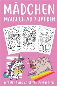 Mädchen Malbuch ab 7 Jahren