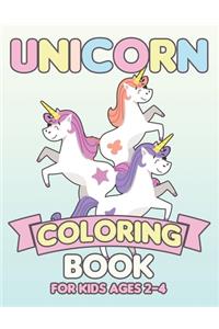 Unicorn Coloring Book for Kids Ages 2-4