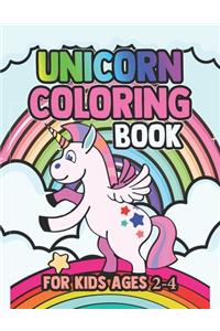 Unicorn Coloring Book for Kids Ages 2-4