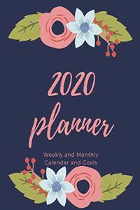 2020 Planner Weekly and Monthly Calendar and Goals