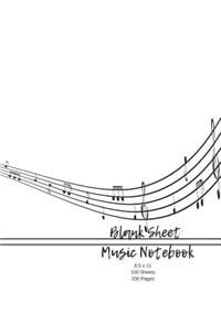 Blank Sheet Music Notebook