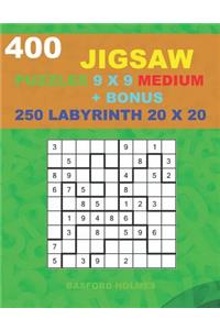 400 JIGSAW puzzles 9 x 9 MEDIUM + BONUS 250 LABYRINTH 20 x 20