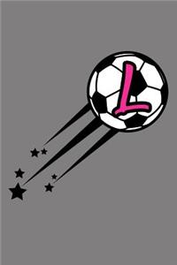 L Monogram Initial Soccer Journal