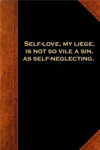 2019 Weekly Planner Shakespeare Quote Self Love Sin Neglecting 134 Pages