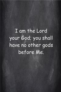 2019 Weekly Planner Religious Modern Wording 1st Commandment Chalkboard Style