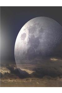 Moon Watching Over Me Wide Rule Composition Notebook