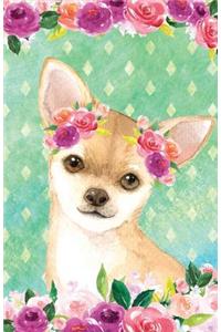 Journal Notebook For Dog Lovers Fawn Chihuahua In Flowers