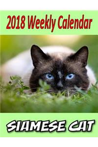 2018 Weekly Calendar Siamese Cat