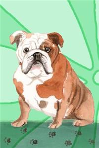 Journal Notebook For Dog Lovers, English Bulldog Sitting Pretty 4