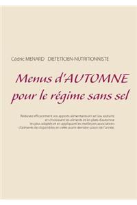 Menus d'automne pour le régime sans sel