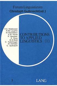Contributions to Applied Linguistics (I)