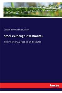 Stock exchange investments