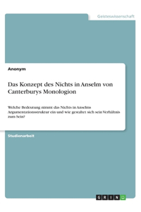 Das Konzept des Nichts in Anselm von Canterburys Monologion