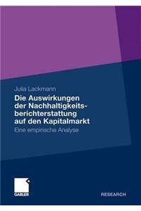 Die Auswirkungen der Nachhaltigkeitsberichterstattung auf den Kapitalmarkt