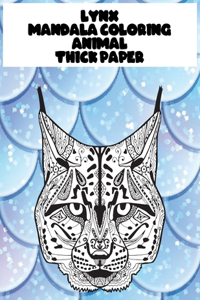 Mandala Coloring Thick paper - Animal - Lynx