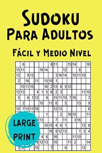 Sudoku Para Adultos Fácil y Medio Nivel