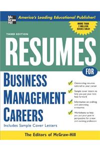 Resumes for Business Management Careers