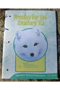 Harcourt Science Alabama: Practice for Stanford 10 Student Edition Grade 1