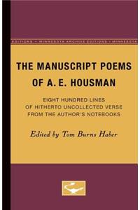Manuscript Poems of A.E. Housman