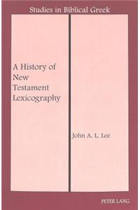 History of New Testament Lexicography
