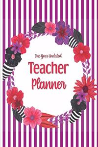 One Year Undated Teacher Planner