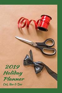 2019 Holiday Planner Oct, Nov & Dec