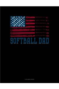 Softball Dad American Flag