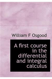 A First Course in the Differential and Integral Calculus