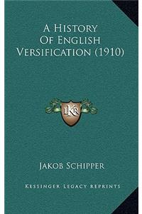 A History Of English Versification (1910)