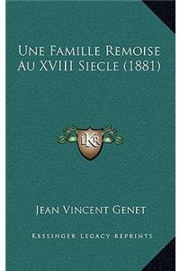 Une Famille Remoise Au XVIII Siecle (1881)