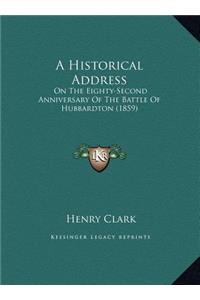 A Historical Address