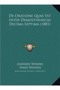 de Oratione Quae Est Inter Demosthenicas Decima Septima (1881)