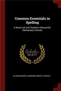 Common Essentials in Spelling