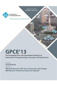 Gpce 13 the Proceedings of the 12th International Conference on Generative Programming
