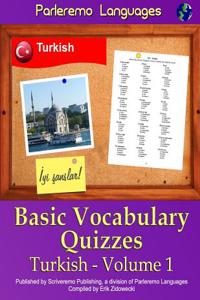 Parleremo Languages Basic Vocabulary Quizzes Turkish - Volume 1