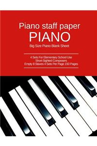 Piano staff paper Piano Big Size Piano Blank Sheet