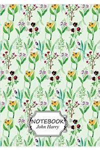 Notebook Mini Flowers Pattern