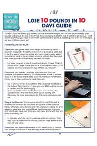 Lose 10 Pounds In 10 Days Guide (Speedy Study Guide)