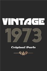 Retro Birthday - Vintage 1973 Notebook Original Parts Gift