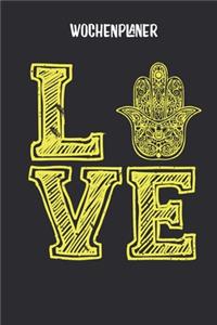 Wochenplaner mit Hamsa Mandala Hand