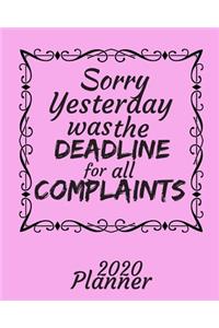 Yesterday was the Deadline for All Complaints