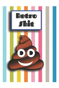 Retro Sh*t striped notebook/journal