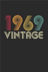 Vintage notebook paper 1969 Birthday 51th Gift