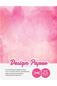 Pink Watercolor Scrapbook Paper